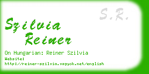 szilvia reiner business card